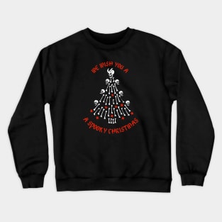 Gothic Skull Christmas Tree Spooky Christmas Crewneck Sweatshirt